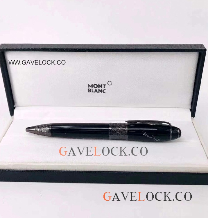 Copy Montblanc Daniel Defoe Ballpoint Pen All Black